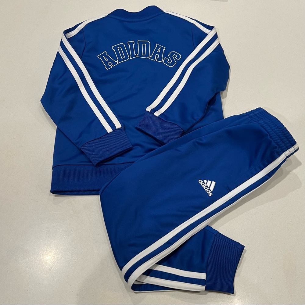 Adidas Tracksuit Blue Boys 3T Like New